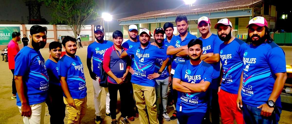 Bangalore Blues community meetup in India with players wearing game merchandise