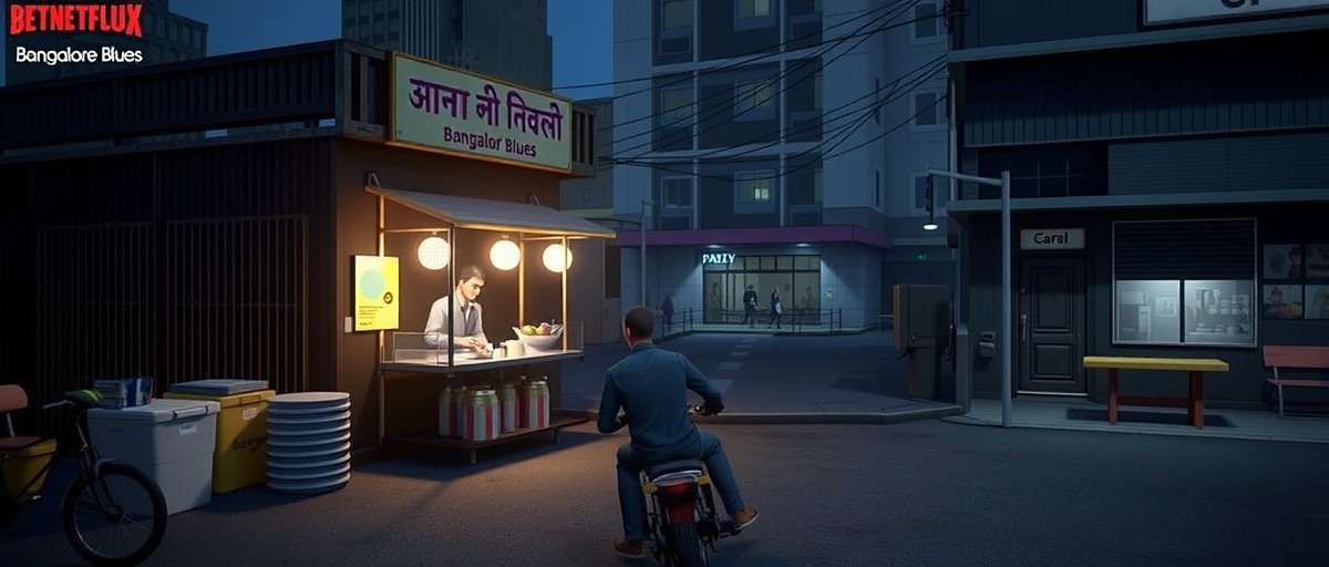 Gameplay screenshot of Bangalore Blues showing street food vendor mission